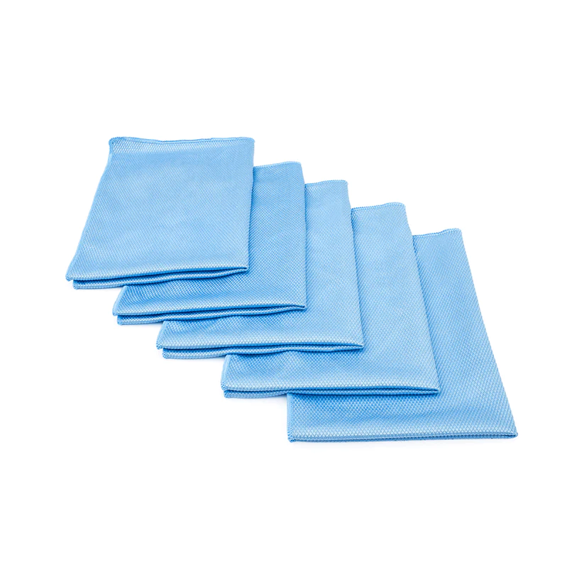 TRC | DIAMOND Glass Towel | Mikrofasertuch | blau | 5er Pack