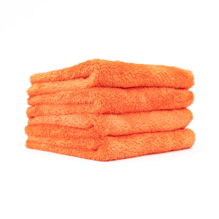 TRC | Eagle Edgeless 500 | bestes Mikrofasertuch | orange | 4er Pack a stack of orange towels